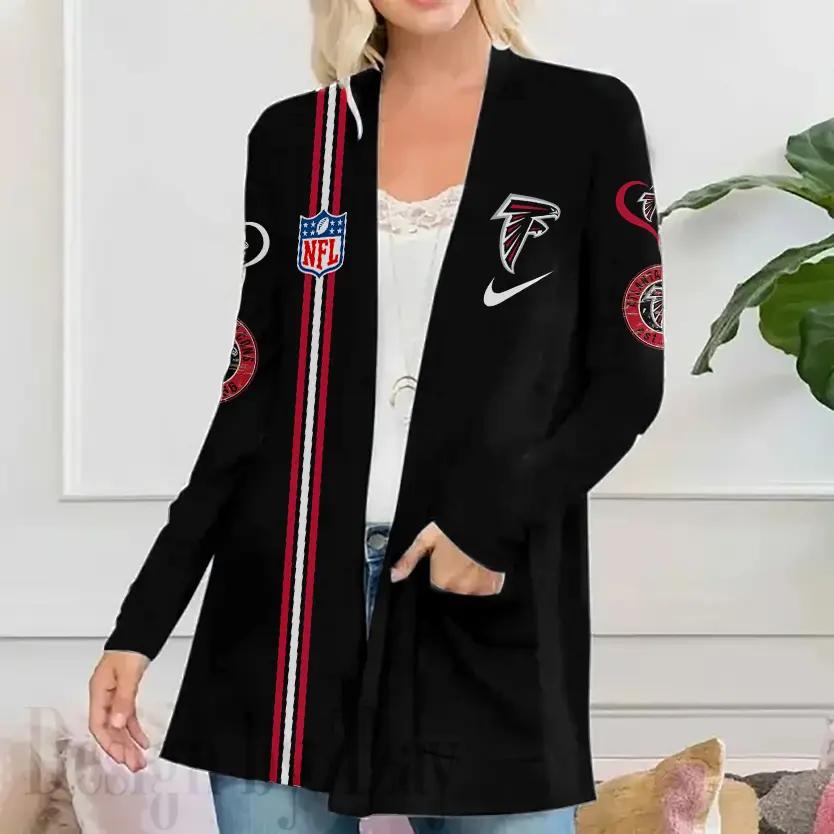 Atlanta Falcons Women Patch Pocket Cardigan BT009