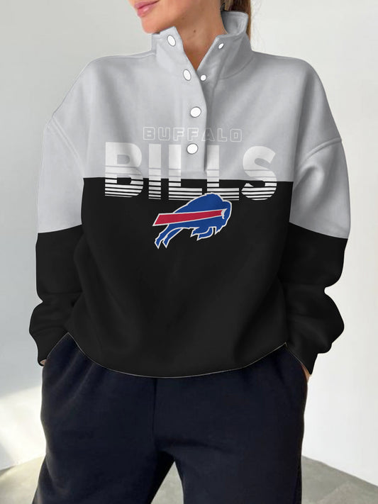 Buffalo Bills Casual Colorful Stand Collar Sweatshirt AZBTSCSW000210
