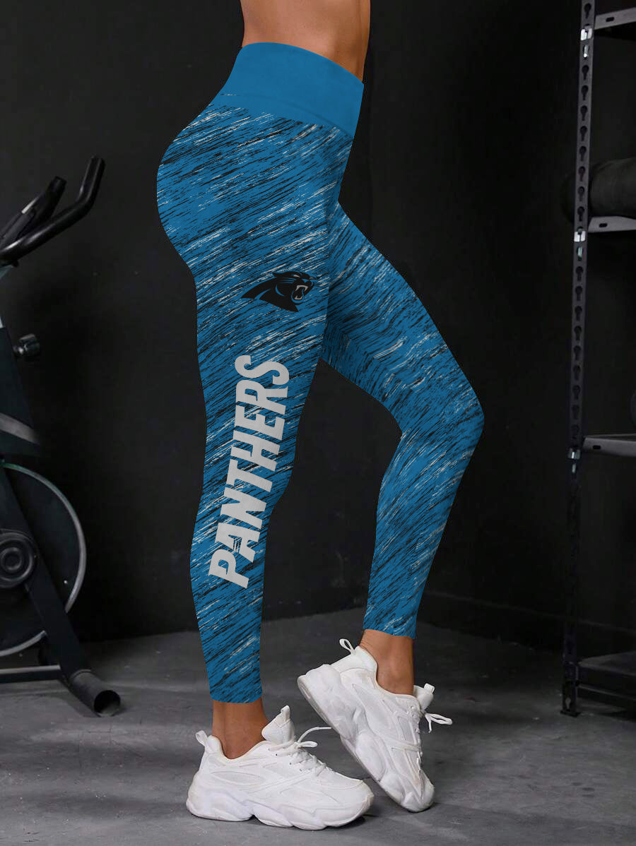Carolina Panthers  High Waist Push Up Printed Leggings