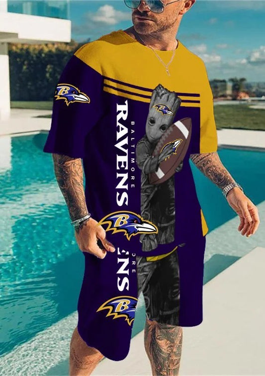 Baltimore Ravens T-shirt and Shorts AZTS249