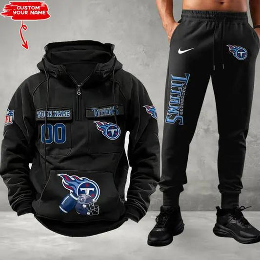 Tennessee Titans Combo Multi-Pockets Hoodie And Pants EM29