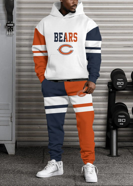 Chicago Bears Combo Pullover Hoodie And Sweatpants AZBTPHSP000014