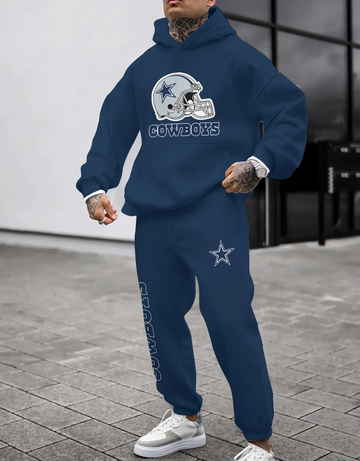 Dallas Cowboys Combo Pullover Hoodie And Sweatpants AZBTPHSP000244