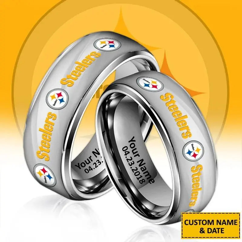 Pittsburgh Steelers Special Stainless Ring Custom Name AZBTSR000053