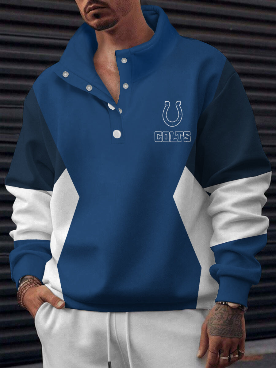 Indianapolis Colts Casual Colorful Stand Collar Sweatshirt AZBTSCSW000586