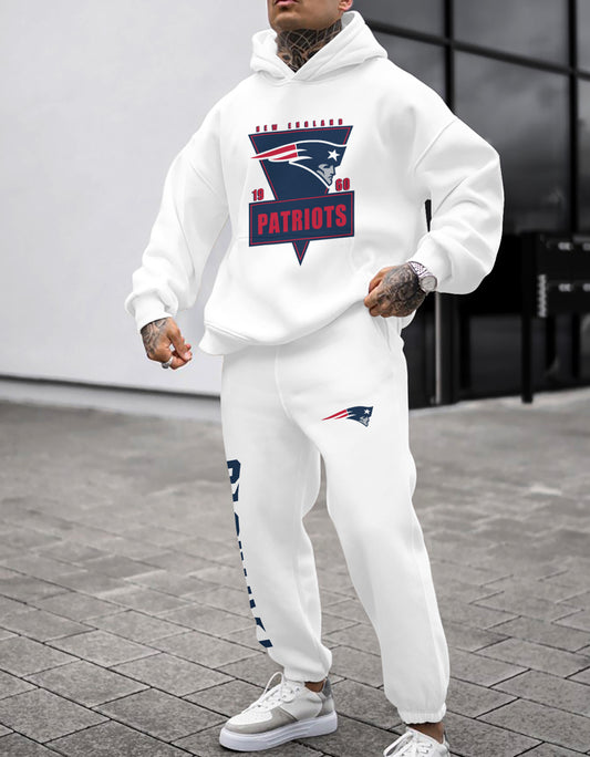 New England Patriots Combo Pullover Hoodie And Sweatpants AZBTPHSP000498