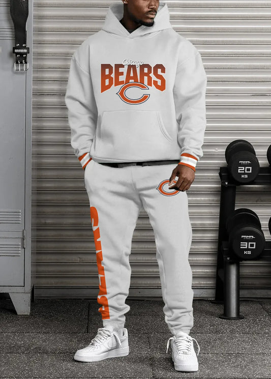 Chicago Bears Combo Pullover Hoodie And Sweatpants AZBTPHSP000041
