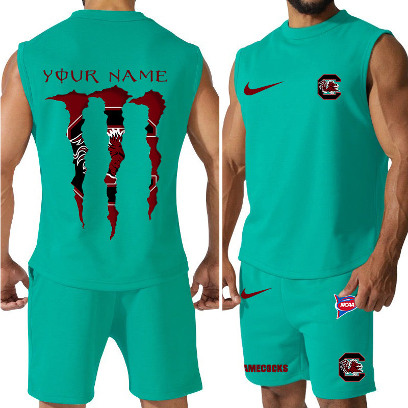 South Carolina Gamecocks Colorful Combo Men Jersey Tank Top and Shorts AZBTCMJTTS000050