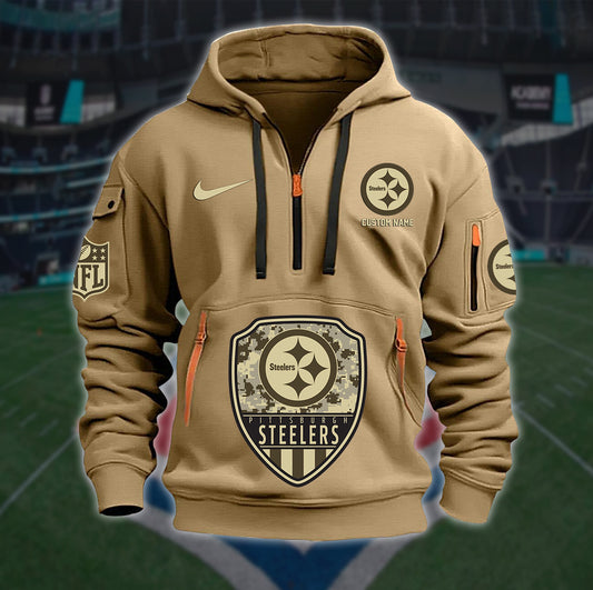 Pittsburgh Steelers New Personalized Quarter Zip Hoodie Limited Edition AZBTQZH000200
