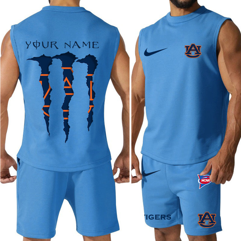 Auburn Tigers Colorful Combo Men Jersey Tank Top and Shorts AZBTCMJTTS000040