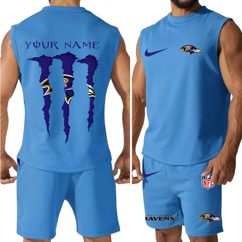 Baltimore Ravens Colorful Combo Men Jersey Tank Top and Shorts AZBTCMJTTS000008
