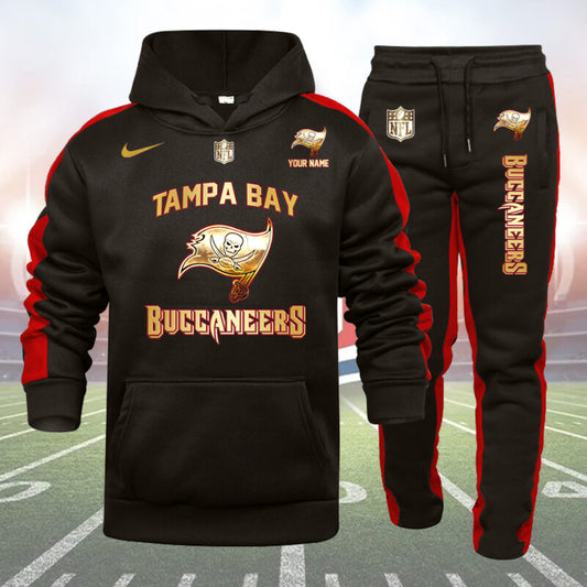 Tampa Bay Buccaneers Personalized Golden Logo Hoodie Set AZBTHS000030