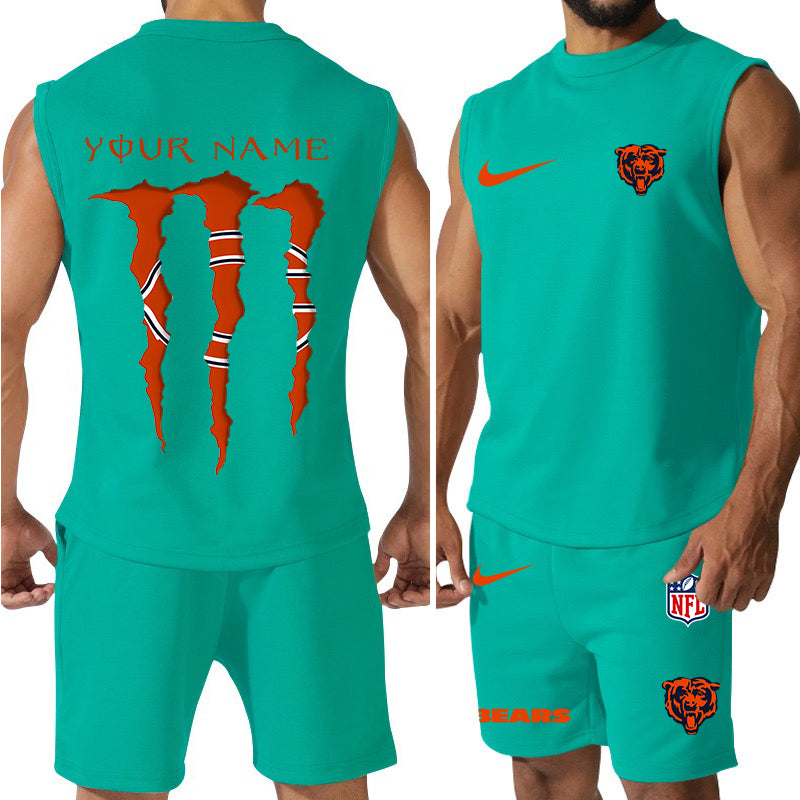 Chicago Bears Colorful Combo Men Jersey Tank Top and Shorts AZBTCMJTTS000011
