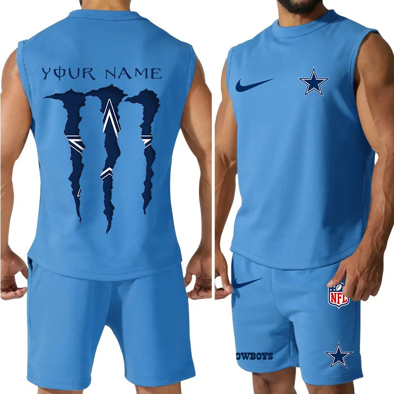 Dallas Cowboys Colorful Combo Men Jersey Tank Top and Shorts AZBTCMJTTS000014
