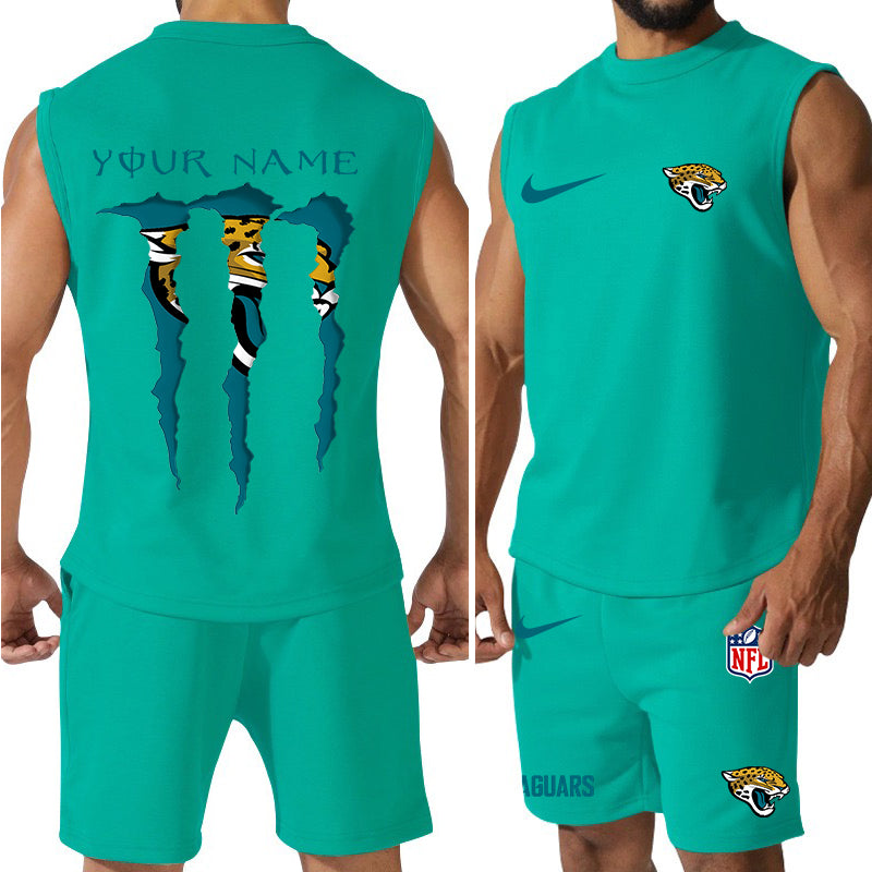 Jacksonville Jaguars Colorful Combo Men Jersey Tank Top and Shorts AZBTCMJTTS000020