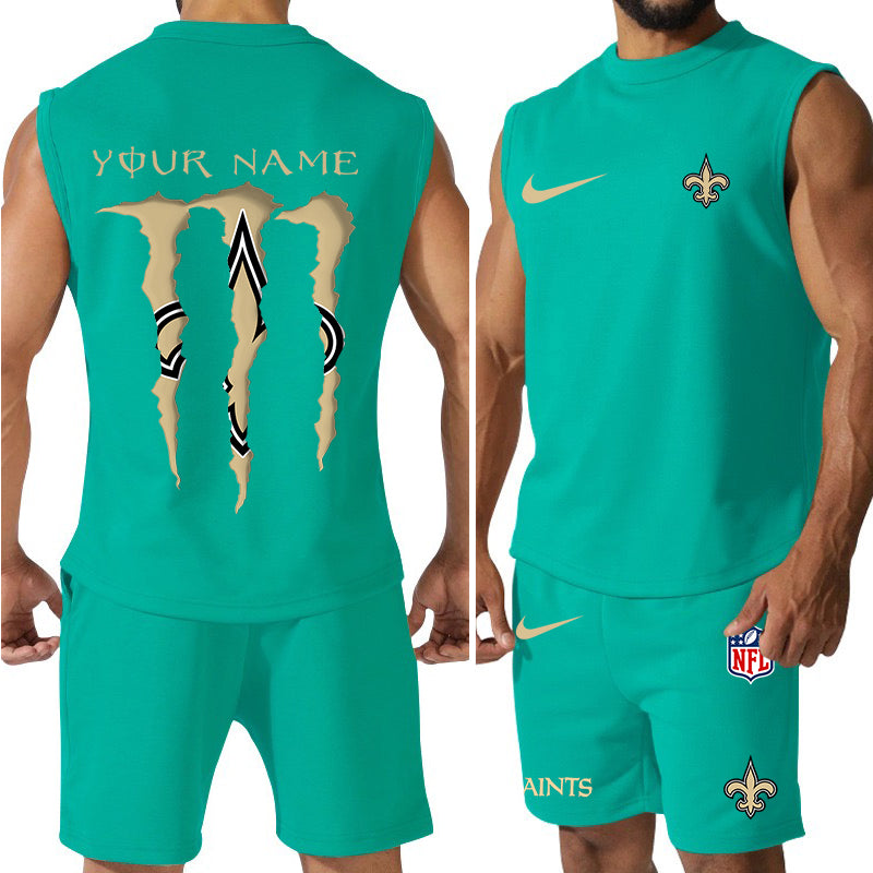 New Orleans Saints Colorful Combo Men Jersey Tank Top and Shorts AZBTCMJTTS000025