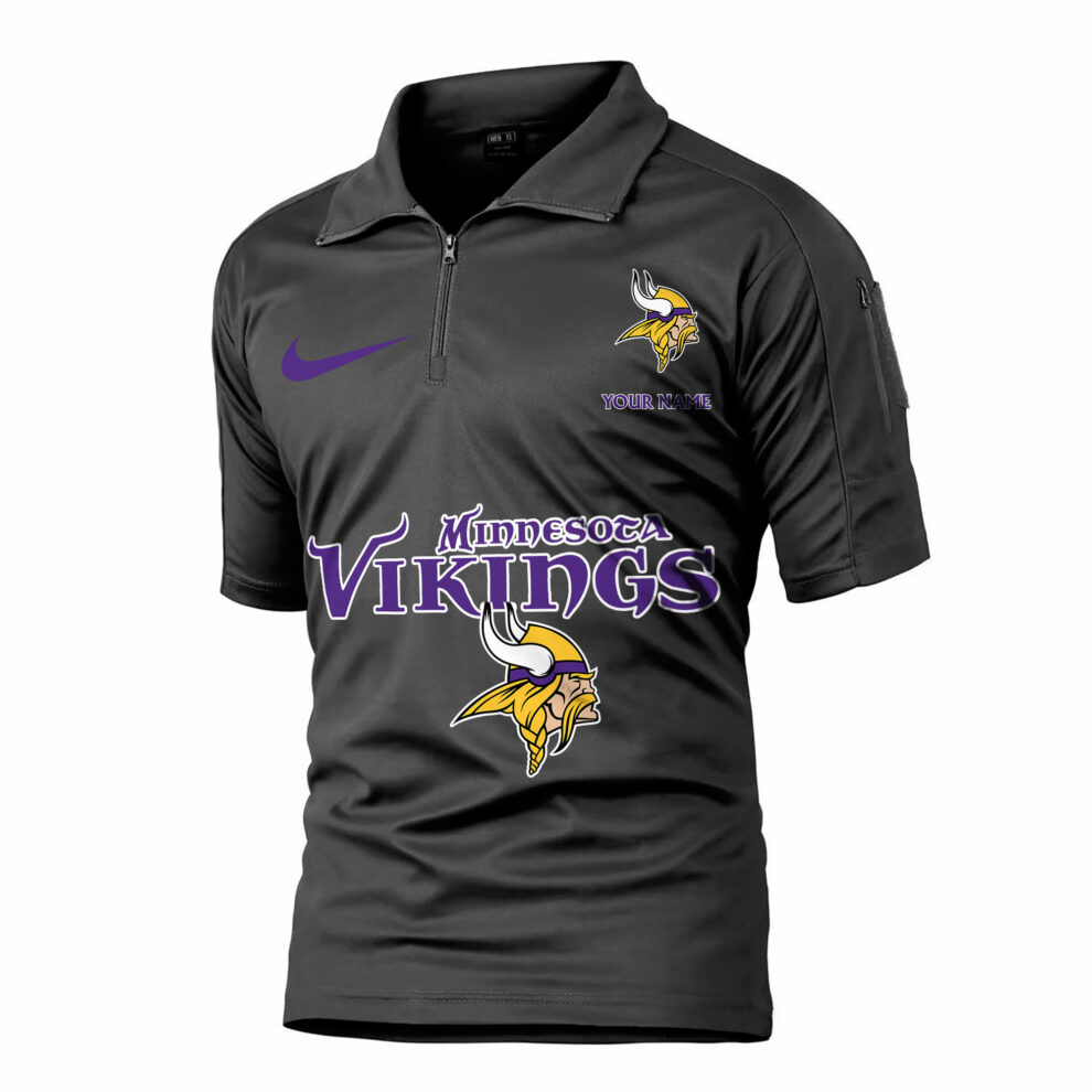 Minnesota Vikings Army Polo Shirt AZBTAPS000035