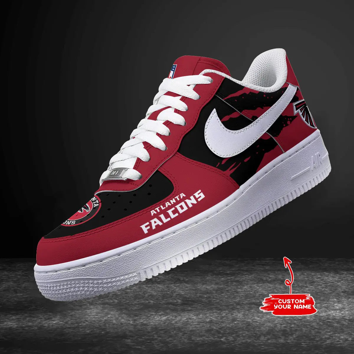 Atlanta Falcons Personalized AF1-1 Logo Pattern Sneakers  AZBTAF1000273