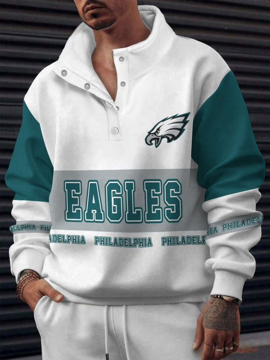 Philadelphia Eagles Casual Colorful Stand Collar Sweatshirt AZBTSCSW000194