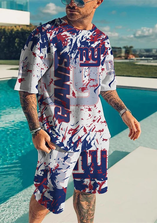 New York Giants T-shirt and Shorts AZTS413
