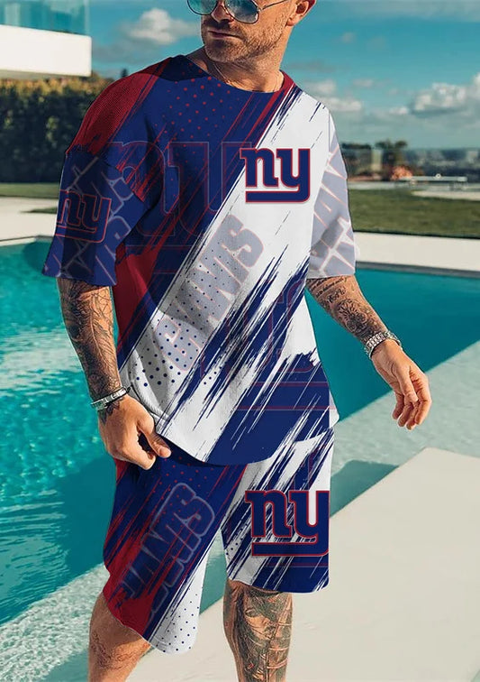 New York Giants T-shirt and Shorts AZTS414
