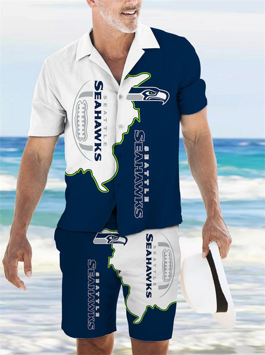 Seattle Seahawks Combo Hawaiian Shirt and Shorts AZBTHWSS000004
