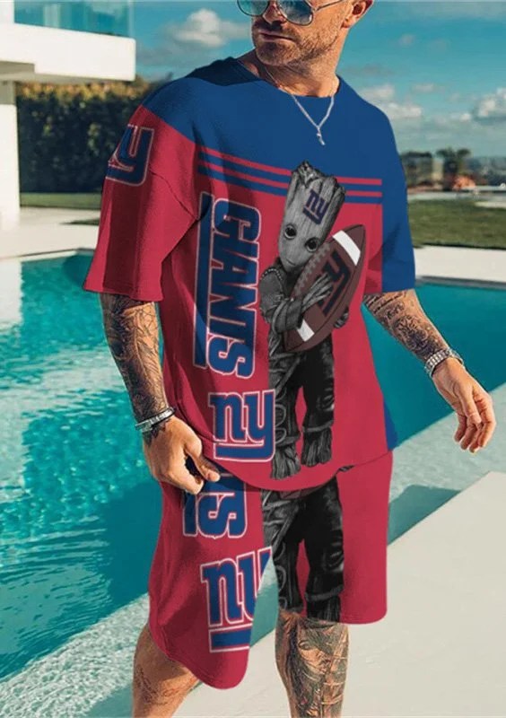 New York Giants T-shirt and Shorts AZTS417