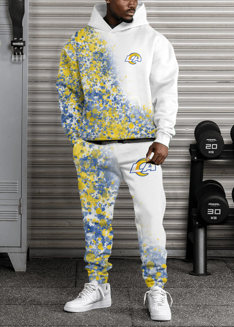 Los Angeles Rams Combo Pullover Hoodie And Sweatpants AZBTPHSP000328