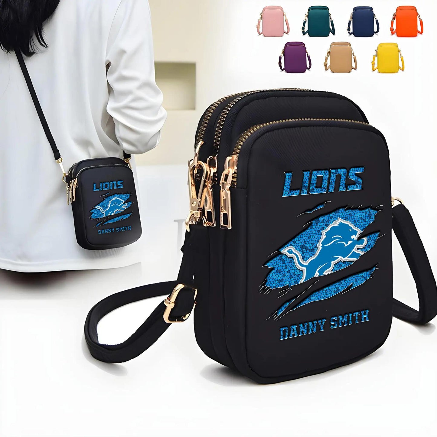 Detroit Lions Mini Crossbody Bag for Women New Trending 2025 AZBT2DMCB000037