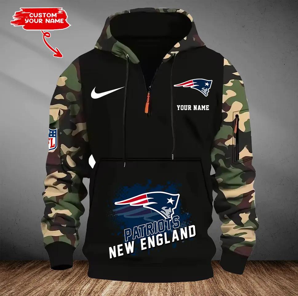 New England Patriots Camouflage Hooded Sweatshirt HA53