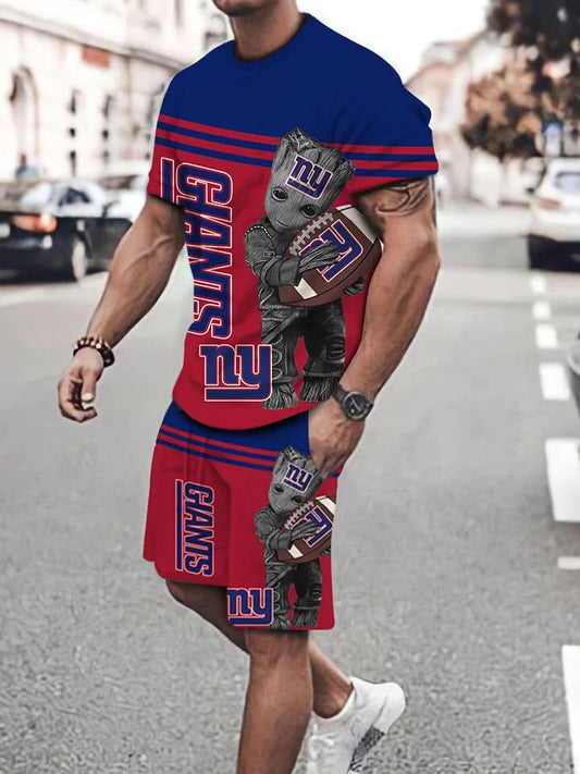 New York Giants T-shirt and Shorts AZTS421