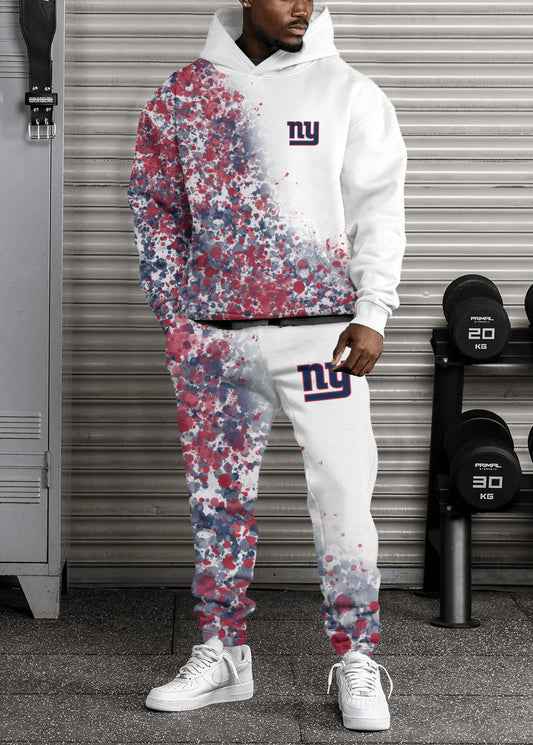 New York Giants Combo Pullover Hoodie And Sweatpants AZBTPHSP000352