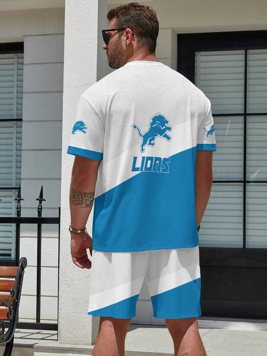 Detroit Lions T-shirt and Shorts AZBTTSAS000073