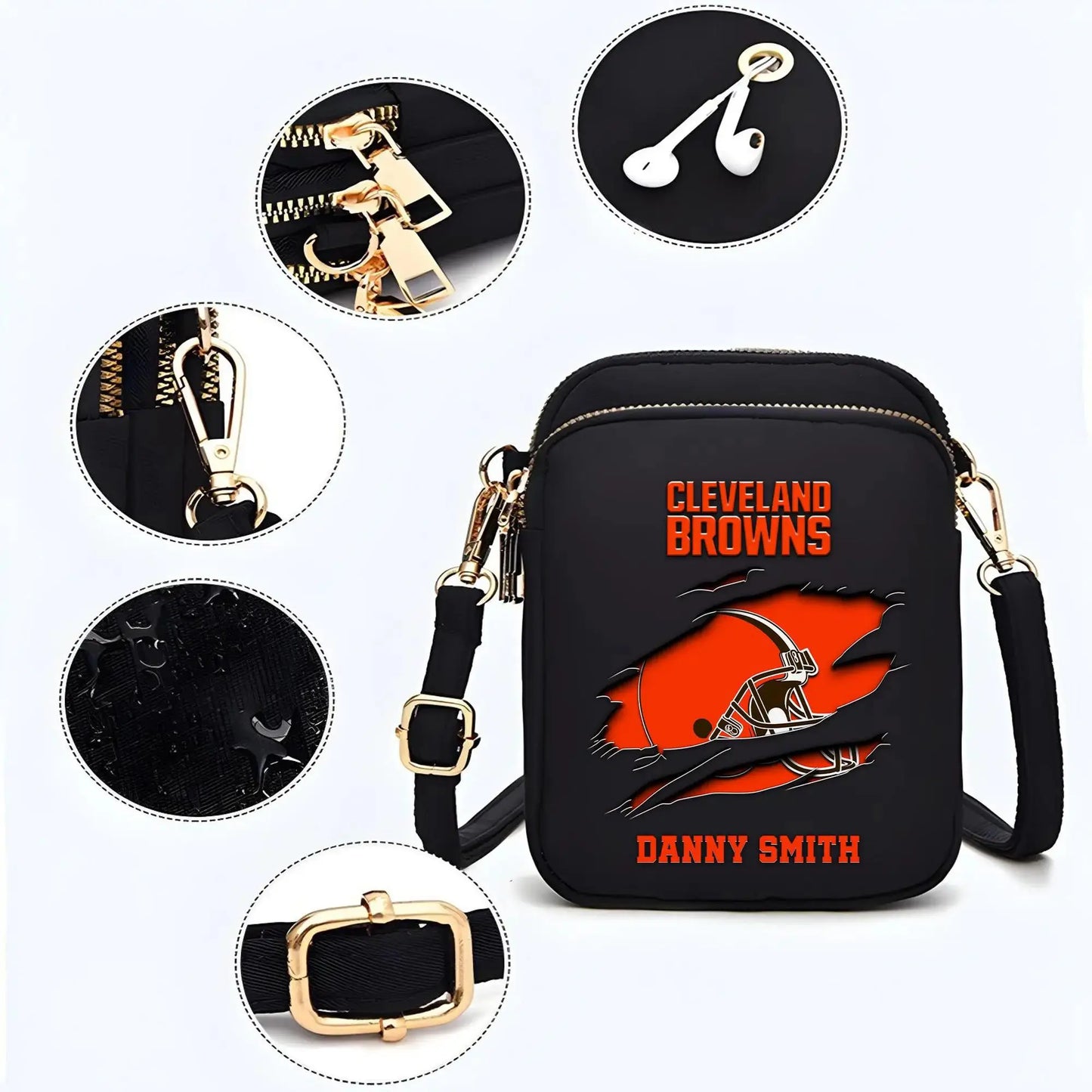Cleveland Browns Mini Crossbody Bag for Women New Trending 2025 AZBT2DMCB000027