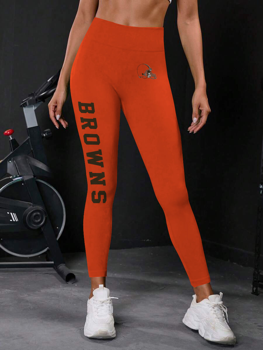 Cleveland Browns High Waist Push Up Printed Leggings (3)