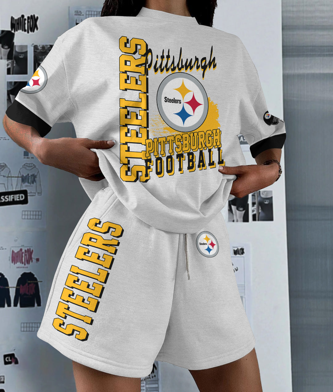 Pittsburgh Steelers Limited Edition Top And Shorts Two-Piece Suits (2)