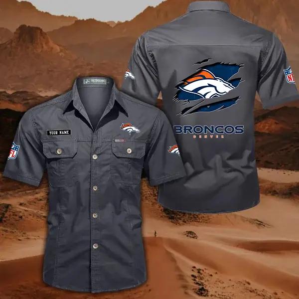 Denver Broncos Men’s Short Sleeve Cargo Shirts New 2025 AZBT2DCGS000010