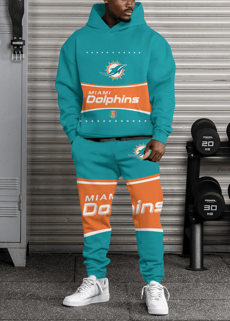 Miami Dolphins Combo Pullover Hoodie And Sweatpants AZBTPHSP000037