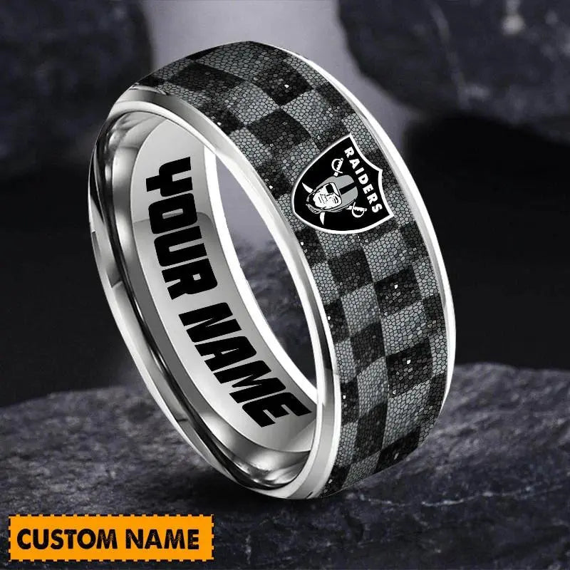 Las Vegas Raiders Special Stainless Ring Custom Name AZBTSR000030