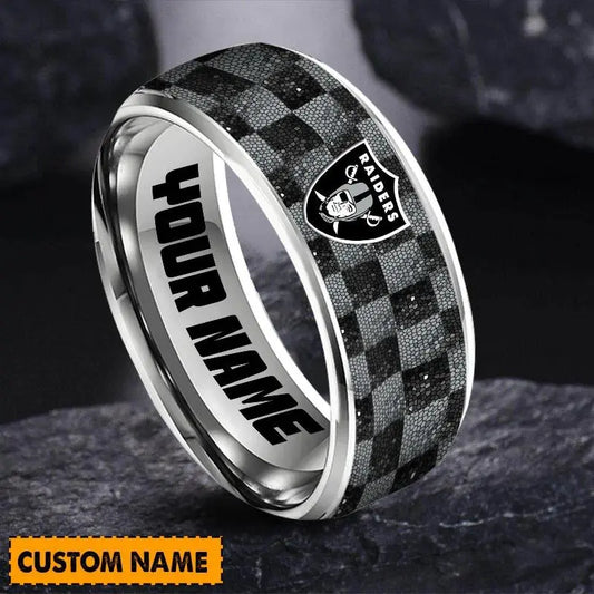 Las Vegas Raiders Special Stainless Ring Custom Name AZBTSR000030