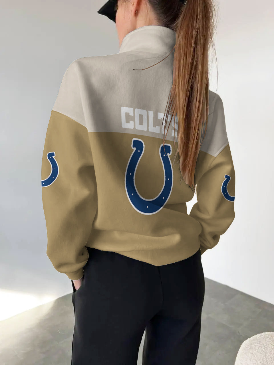 Indianapolis Colts Casual Colorful Stand Collar Sweatshirt AZBTSCSW000342