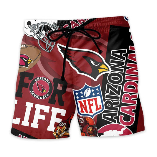 Arizona Cardinals Custom Limited Edition For Life Hawaiian Shirt and Shorts AZHAHWSS000252