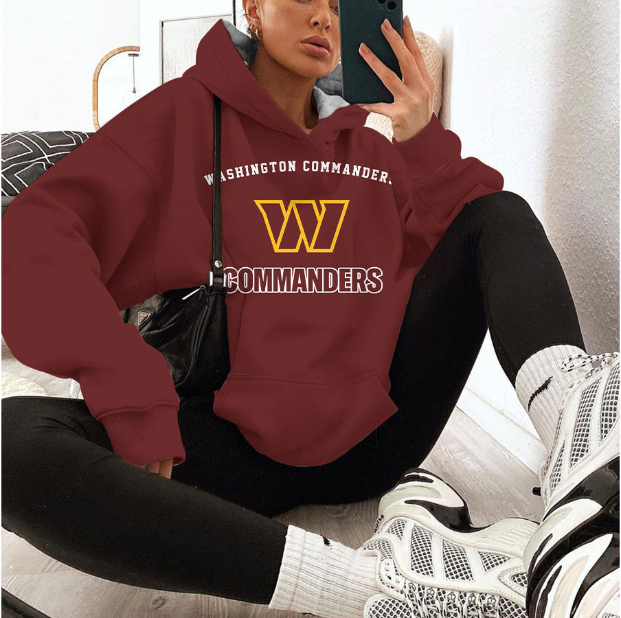 Washington Commanders Printed Hooded Pocket Pullover Hoodie AZBTPH000065