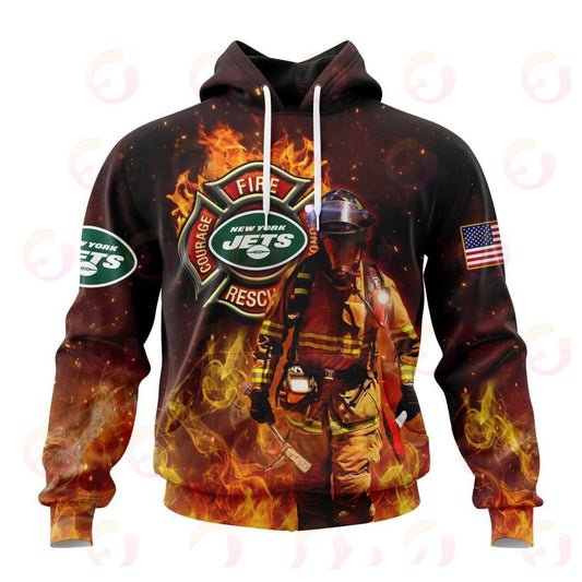 New York Jets Honor Firefighters – First Responders All Over Printed T-shirt Sweatshirt Hoodie AZCHD848