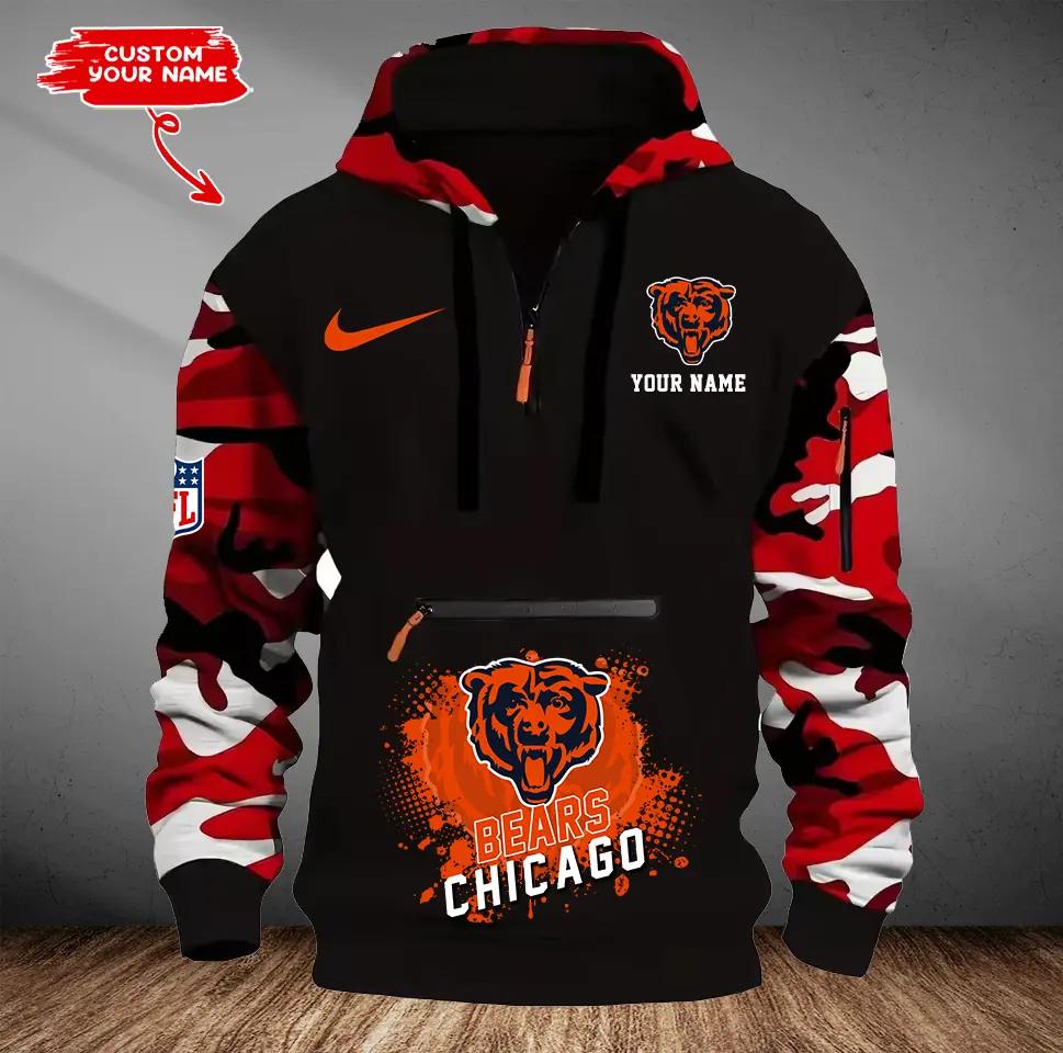 Chicago Bears Camouflage Hooded Sweatshirt HA38