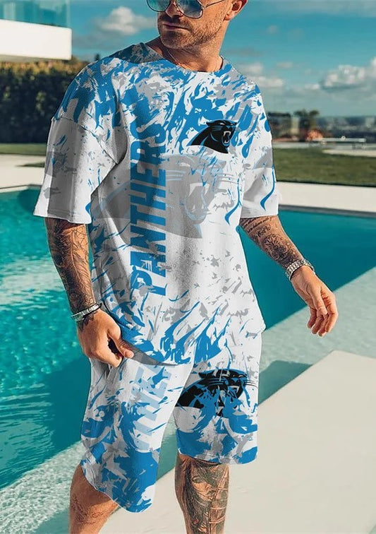 Carolina Panthers T-shirt and Shorts AZTS478