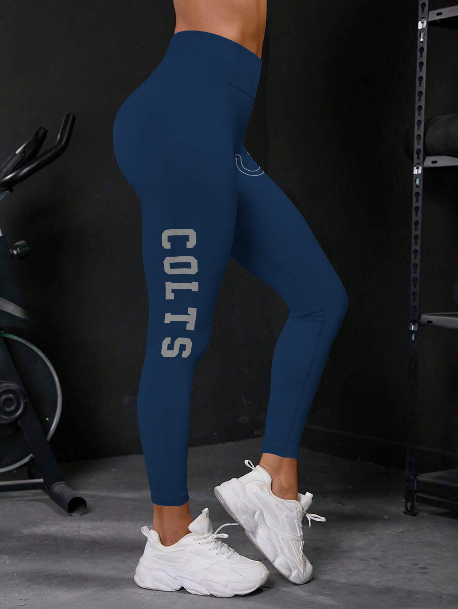 Indianapolis Colts High Waist Push Up Printed Leggings (3)