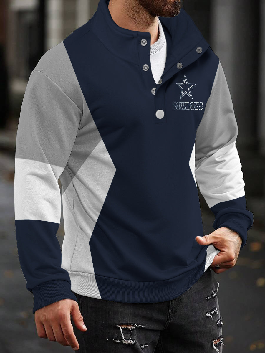 Dallas Cowboys Casual Colorful Stand Collar Sweatshirt AZBTSCSW000205