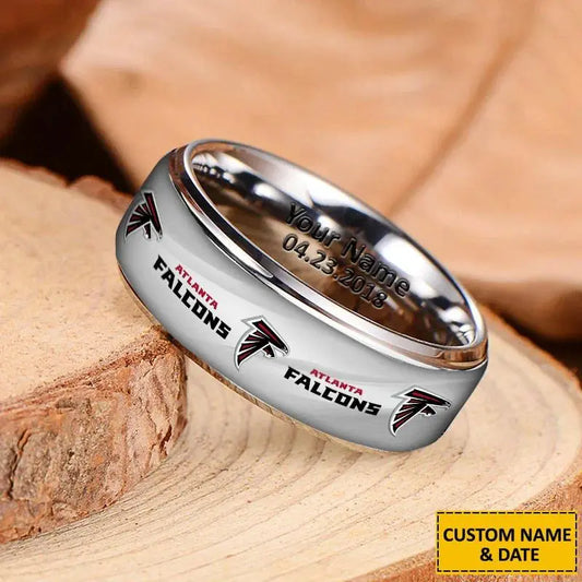 Atlanta Falcons Special Stainless Ring Custom Name AZBTSR000055