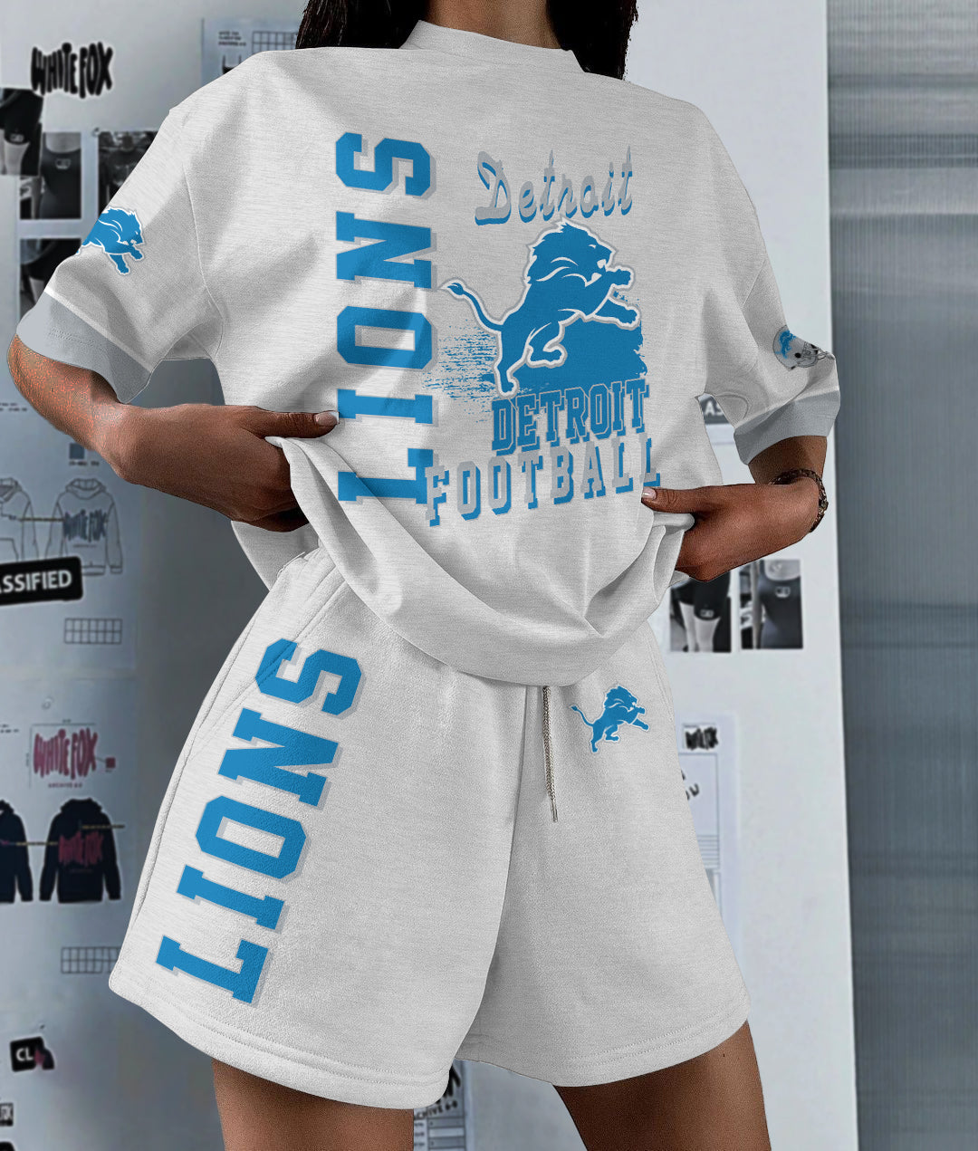 Detroit Lions Limited Edition Top And Shorts Two-Piece Suits (3)